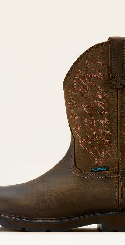 Groundbreaker Wide Square Toe Waterproof Work Boot Side